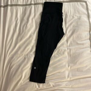 Lululemon fast and free crop legging, black size 8